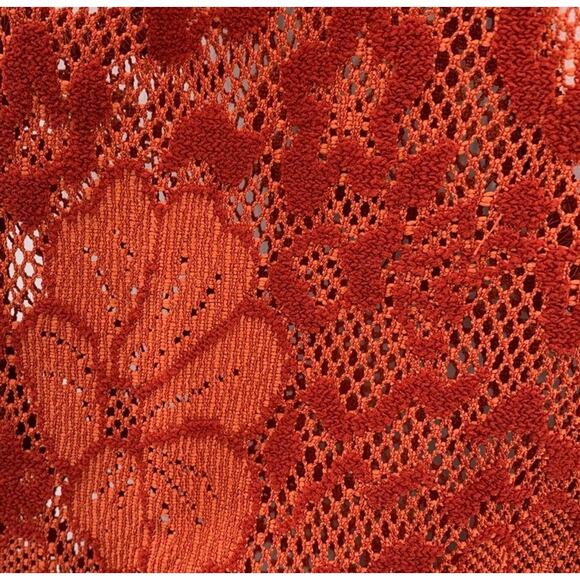 Free People Intimately Lace Bodysuit Womens XS Live It Up Terracota Red V-Neck - Picture 15 of 15
